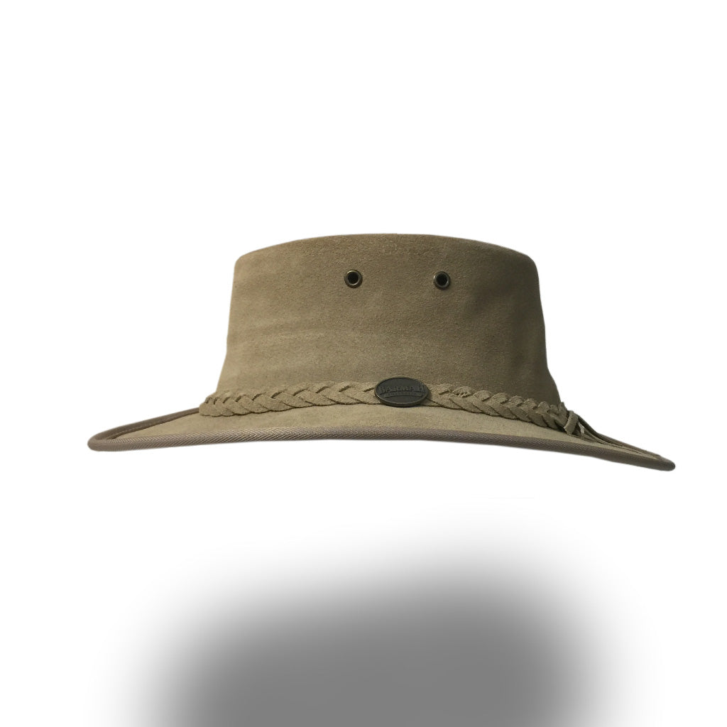 BARMAH HAT 1061MO Foldaway Suede Mocca1
