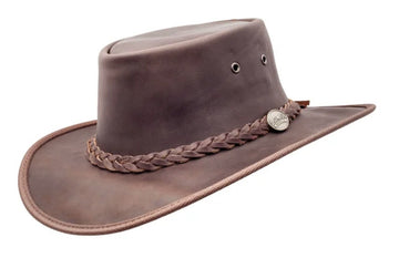 BARMAH HAT 1026BR - Squashy Full Grain - Dark Brown