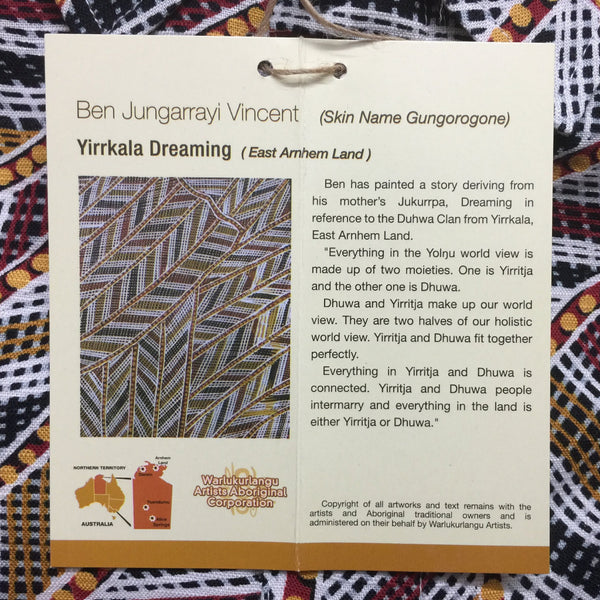 KG-Bamboo Dreaming Men's Shirt 22 - YIRRKALA