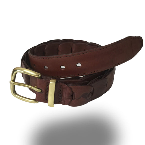 BH-2251BR - Kangaroo Leather Belts - Broken Hill - BROWN